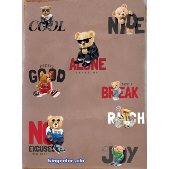 HÌNH ỦI ÉP NHIỆT-ICON GẤU cute ủi áo trực tiếp bằng bàn là bàn ủi ÁO ĐẸP -Gía Khuyến Mãi-THOTRANG.OFFICAL-LUCKY
