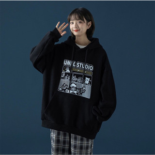 Áo hoodie nam nữ basic form rộng họa tiết áo nỉ bông unisex nam nữ siêu dày phong cách Hàn Quốc STUDIO- DTB