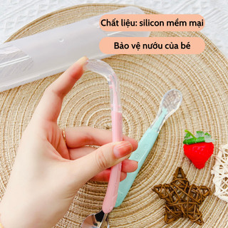 Thìa nạo hoa quả 2 đầu silicon và inox 304 cho bé