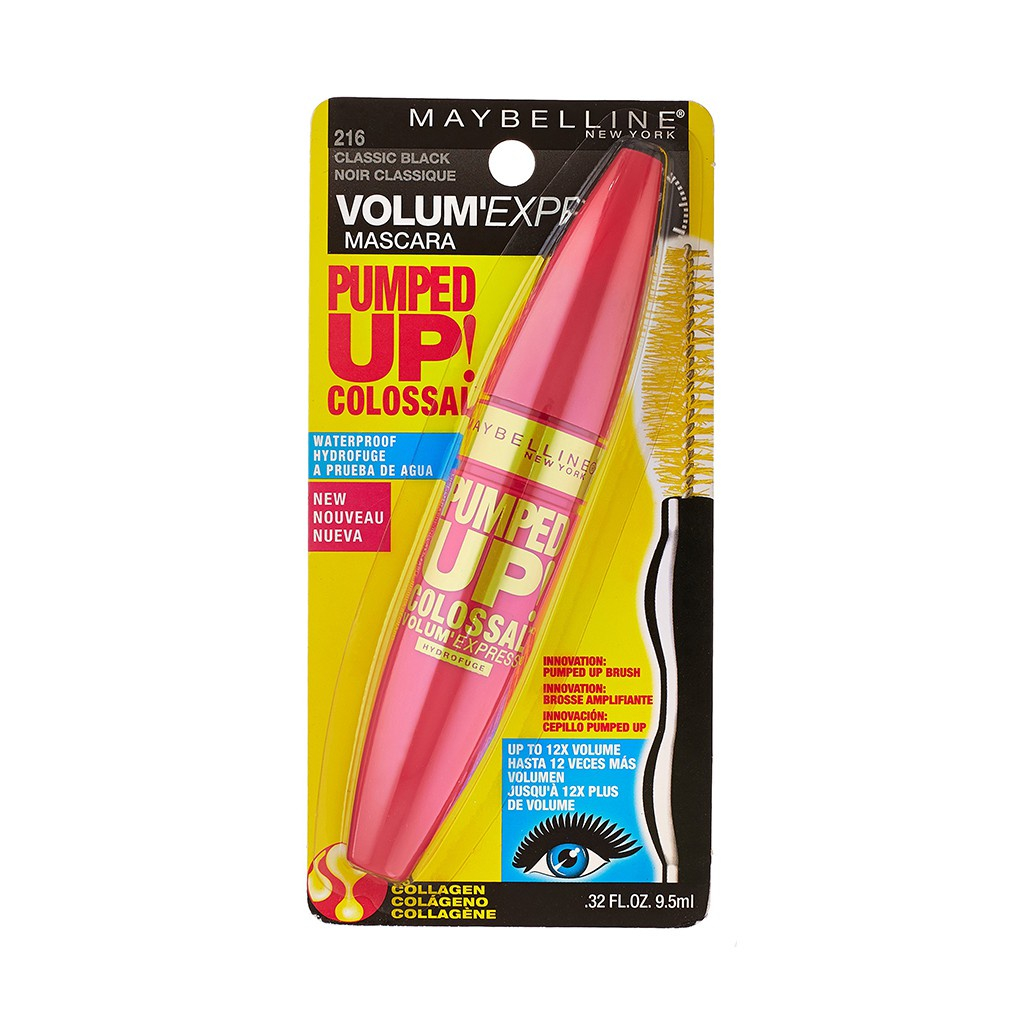 Mascara Maybelline Pumped Up Colossal Waterproof 216 Shopee Việt Nam