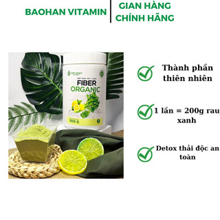 Detox rau củ Fiber sấy lạnh giúp thải độc đẹp da Việt nhật Nutrition 500g