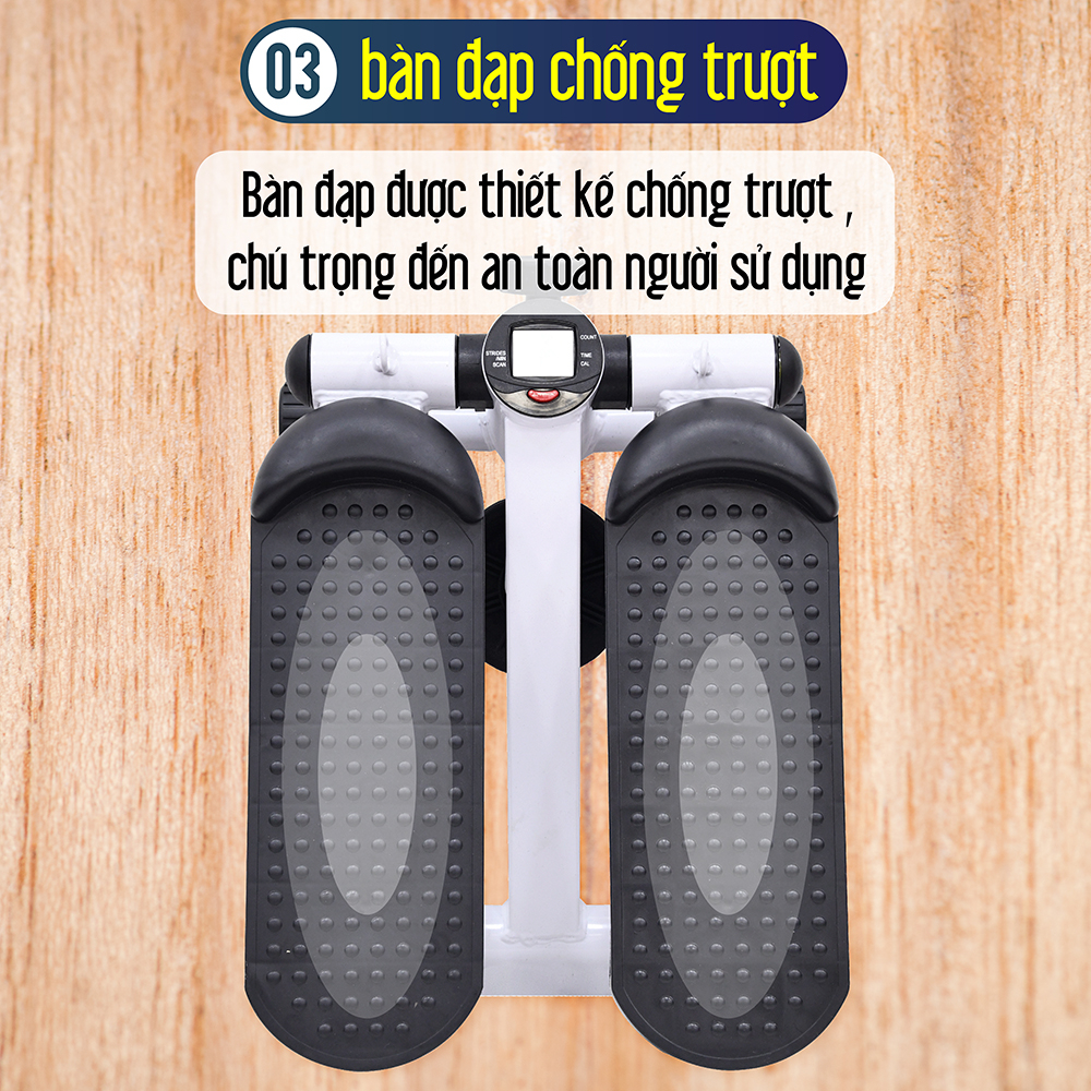 Ảnh BG-(Đọc Kỹ Mô Tả)Máy đạp bước nam nữ dùng tại nhà STEPPER MSP 100- TRẮNG máy đạp bước tại chỗ 2