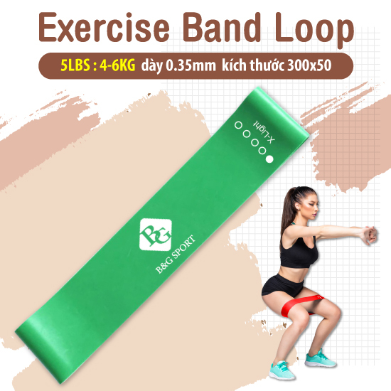 Ảnh BG Dây đàn hồi kháng lực tập Gym Yoga Thái Lan cao cấp đa năng mới 2023 MÀU XANH LÁ (S) 4-6KG HOT 2