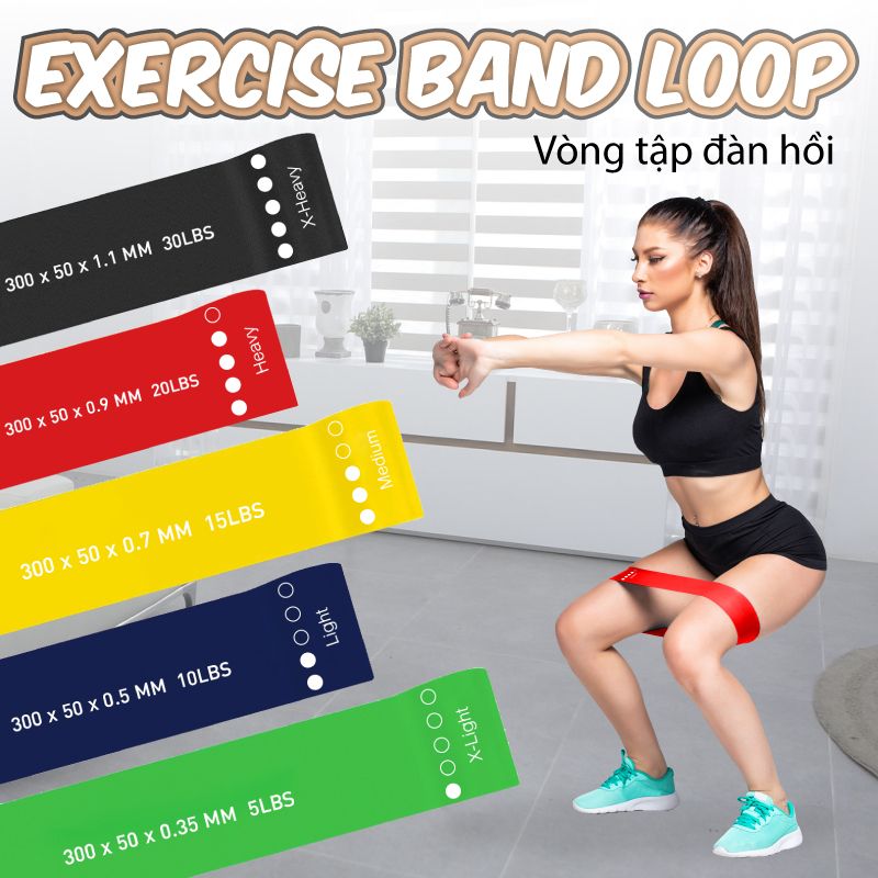 Ảnh BG Dây đàn hồi kháng lực tập Gym Yoga Thái Lan cao cấp đa năng mới 2023 MÀU ĐỎ ( XL) 15-18KG HOT 3