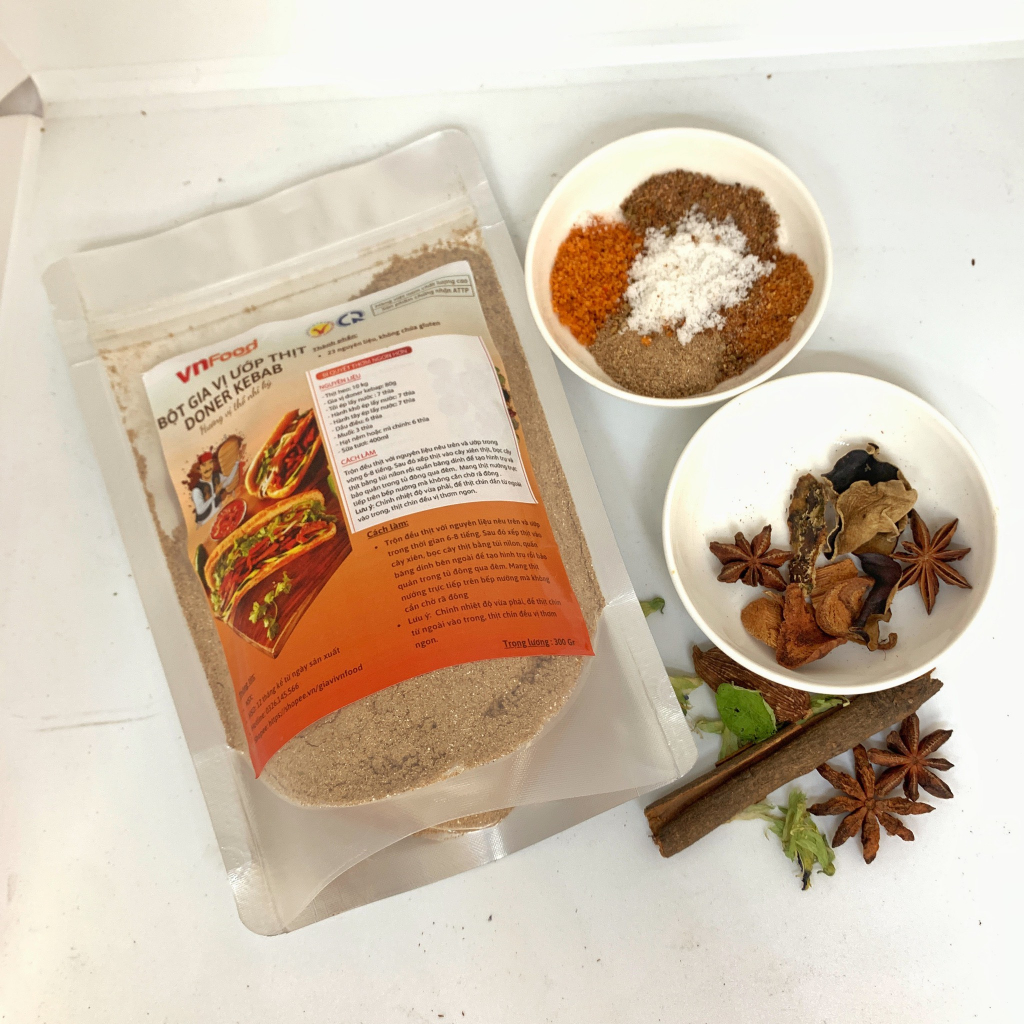 Gia Vị Ướp Thịt Bánh Mỳ Doner Kebar VNFOOD 100Gr - Hương VỊ Thổ Nhĩ Kỳ