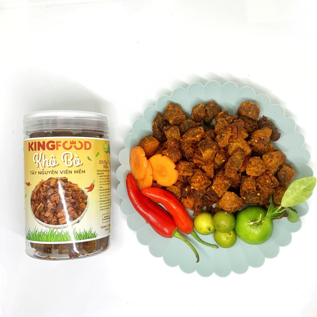 [Hũ 200-500Gr] Khô Bò Viên Tây Nguyên 100% Thịt Tươi | KingFood