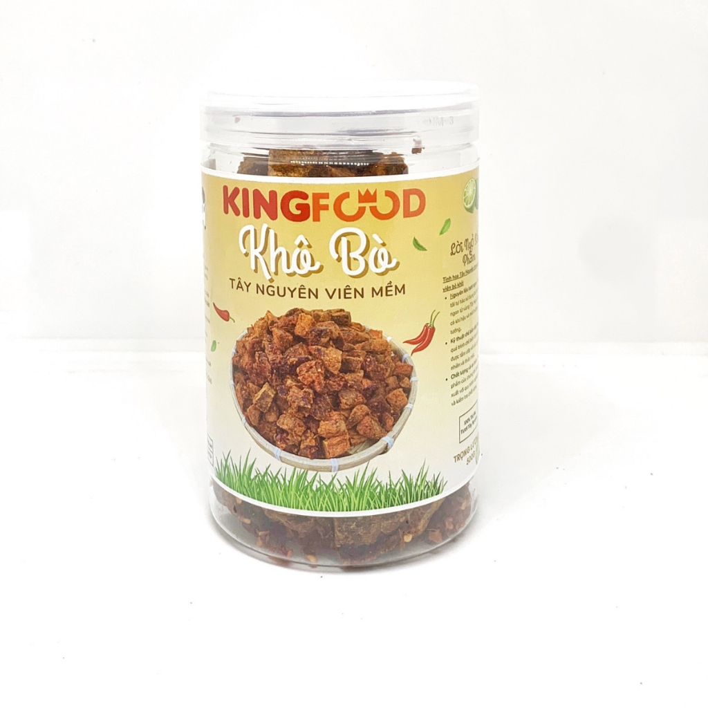[Hũ 200-500Gr] Khô Bò Viên Tây Nguyên 100% Thịt Tươi | KingFood