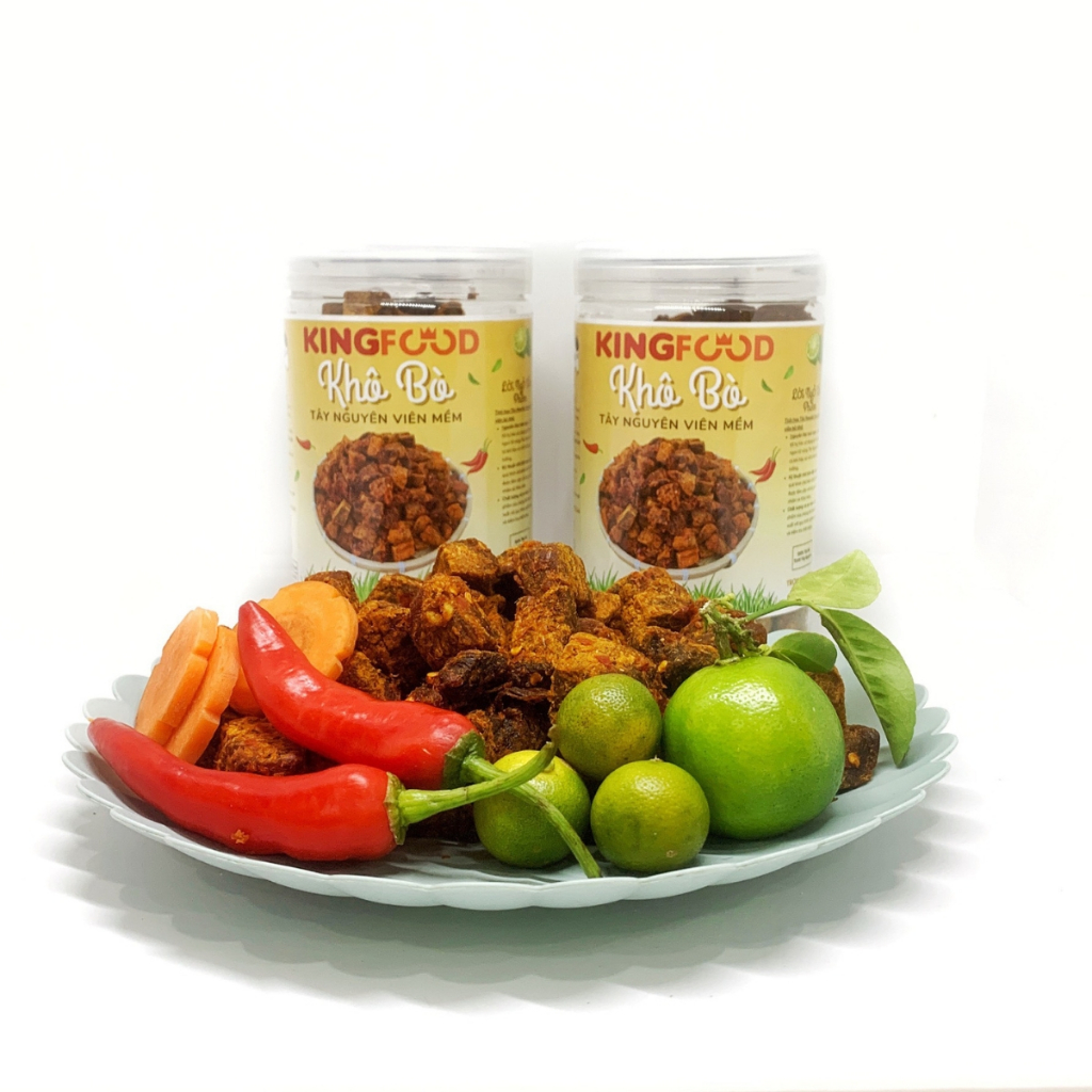 [Hũ 200-500Gr] Khô Bò Viên Tây Nguyên 100% Thịt Tươi | KingFood