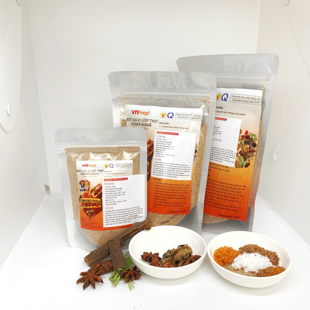Gia Vị Ướp Thịt Bánh Mỳ Doner Kebar VNFOOD 100Gr - Hương VỊ Thổ Nhĩ Kỳ