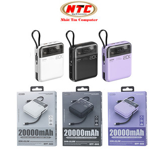 [3C / CCC] Sạc Dự Phòng Remax RPP-603 20000mAh chứng nhận CCC, sạc Aifon 15 16, cáp nhanh QC 22.5W PD 20W
