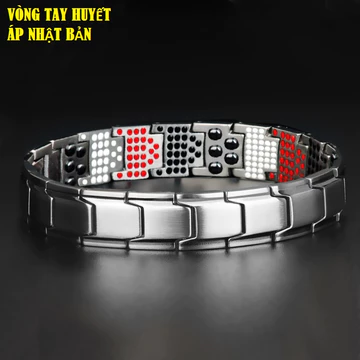 Vòng Đeo Tay Điều Hòa Huyết Áp Nhật Bản, hỗ trợ Ổn Định Huyết Áp, Phòng Đột Quỵ, Giảm Mỏi Mệt, Đá Đa điểm - Giá Sốc