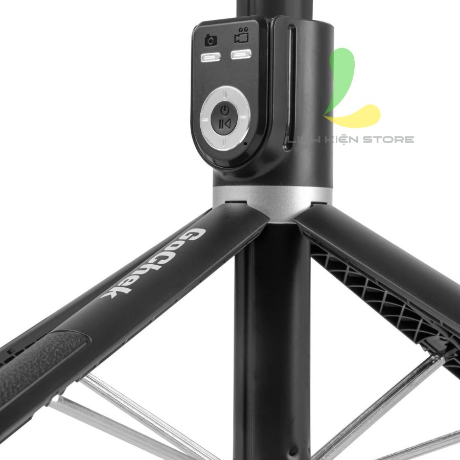 Gậy Chụp Ảnh GoChek SS100 - Tripod/ Selfi Bluetooth Điện Thoại, Livestream, Vlog Đa Năng Kéo Dài 2m2