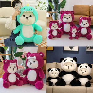 (Size Vừa) Gấu Bông Lena Lotso Khủng Long Gấu Trúc Gấu Thú Nhồi Bông Cho Bé Ôm Ngủ