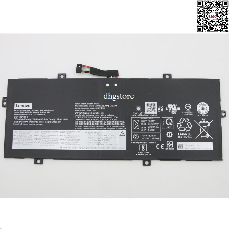 Pin Laptop Lenovo Yoga Duet 7 13itl6 Sb11b44629 L20c4pe0 L20m4pe0 41wh Shopee Việt Nam 4005