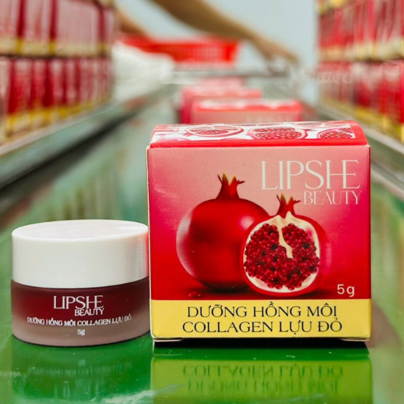 Dưỡng Hồng Môi Collagen Lựu Đỏ Lipshe Beauty 5gram | Shopee Việt Nam