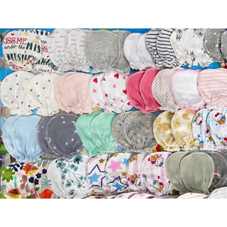 [SET 3 ĐÔI] Bao Tay Cho Bé Sơ Sinh Hotga Chun Mềm Cotton Mịn Mát (0-5 tháng)