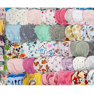 [SET 3 ĐÔI] Bao Tay Cho Bé Sơ Sinh Hotga Chun Mềm Cotton Mịn Mát (0-5 tháng)