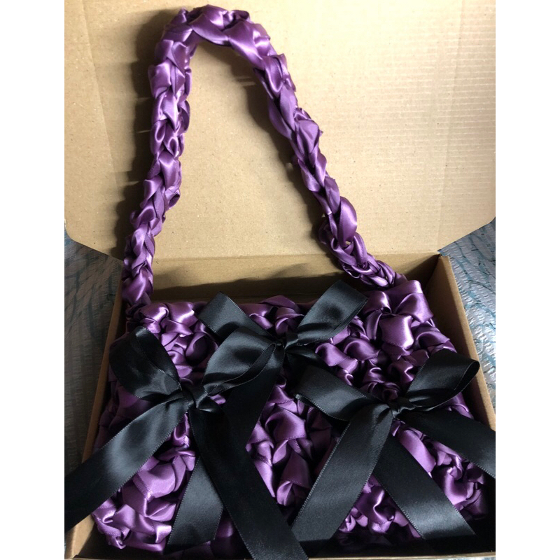 Crisscross Ribbon  Hand Bag