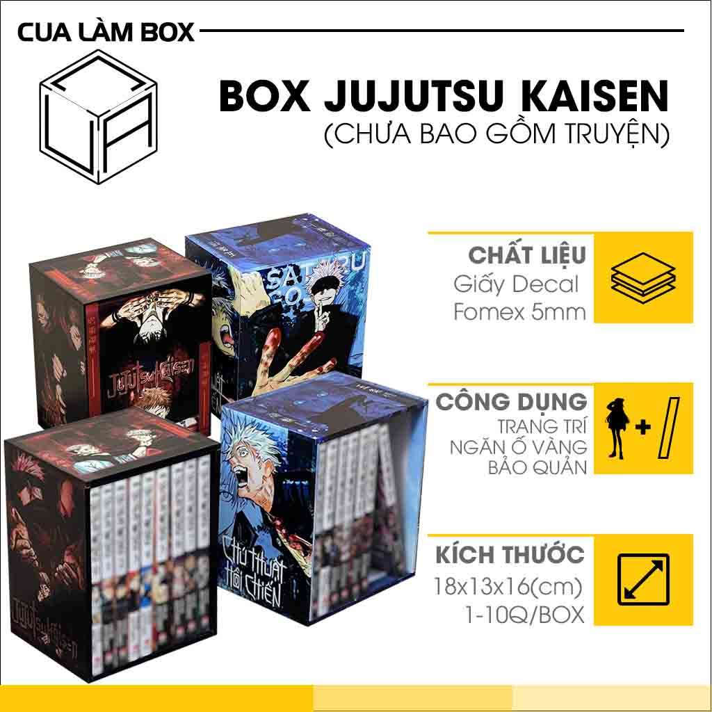 Hộp đựng Manga Chú thuật hồi chiến. Boxset bảo quản truyện tranh ...