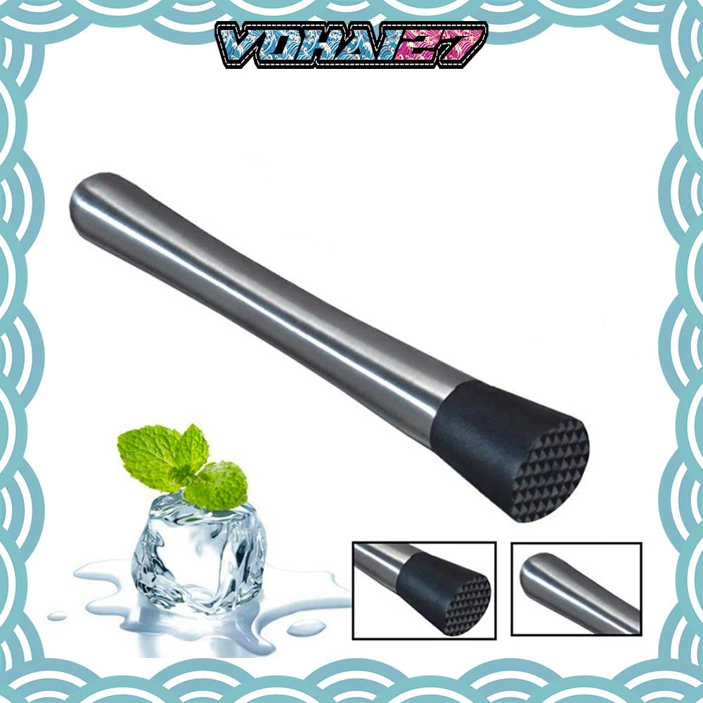 Chày bar dầm pha chế inox  đầu nhựa cao cấp (chất liệu inox 304)