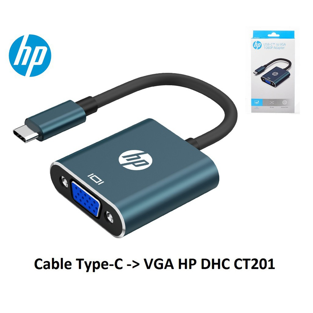 Cáp chuyển Type C sang VGA HP DHC-CT201 FullHD- Kết nối máy tính với ...