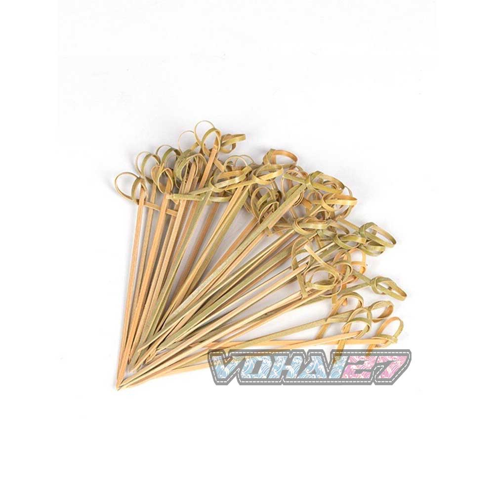 Cây xiên tre trang trí Cocktail nơ 12cm