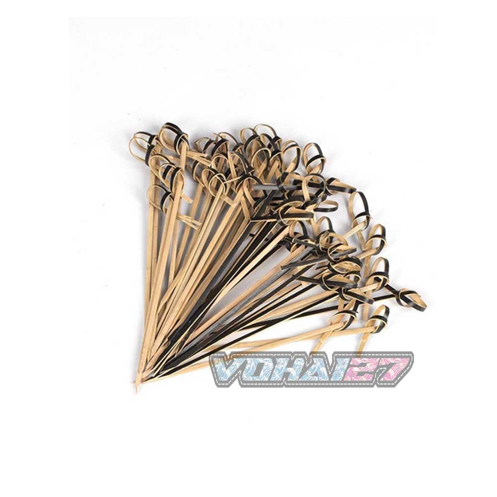 Cây xiên tre trang trí Cocktail nơ 12cm