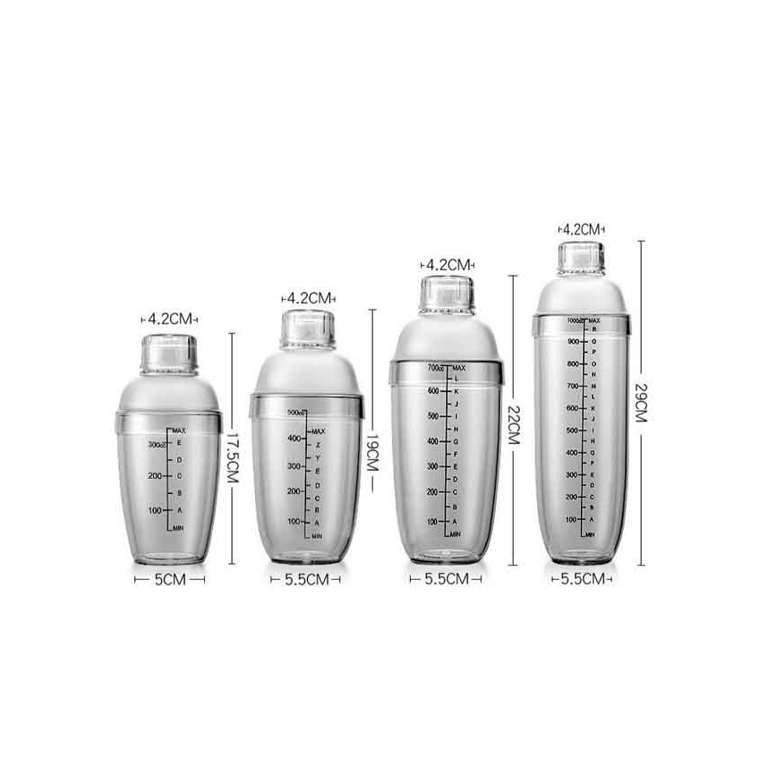 Shaker/ Bình lắc nhựa 350ml/530ml/700ml/1000ml