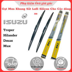 Cần Gạt Mưa Ô Tô Khung sắt lưỡi silicon dùng các cho các dòng xe: Troper, Hilander, Dmax, Mux