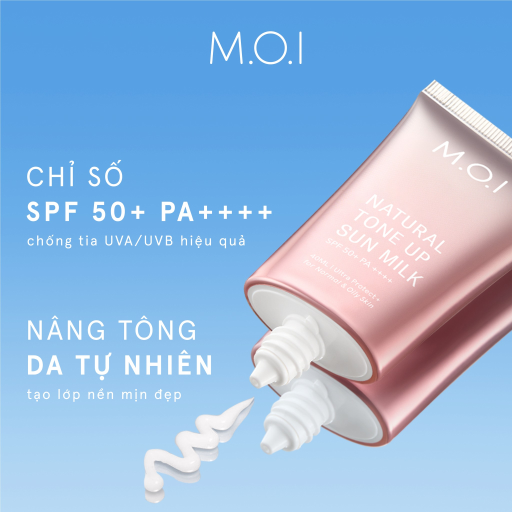 Ảnh Kem chống nắng Nâng tông M.O.I Natural Tone Up Sun Milk 40ml 3