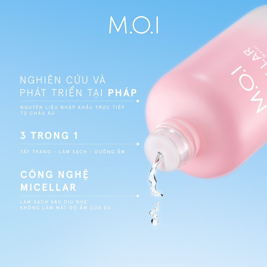 Ảnh Nước tẩy trang sạch sâu dịu nhẹ MOI Micellar Deep Cleansing Water sạch sâu dịu nhẹ 250ml 2