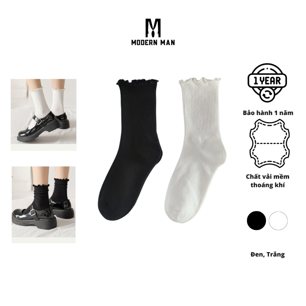 Tất Nữ Cổ Cao MODERN MAN Chất Cotton Co Giãn, Thoáng Mát