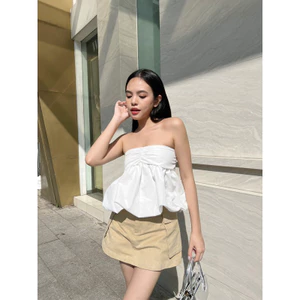 Áo ống nhíu ngực 4 màu xinh xắn Origi top
