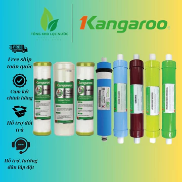 Combo lõi lọc 12345678 Kangaroo CHÍNH HÃNG ( Tặng cút nối nhanh)- Máy lọc nước RO