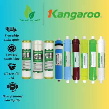 Combo lõi lọc 123456789 Kangaroo CHÍNH HÃNG( Tặng cút nối nhanh)- Máy lọc nước RO