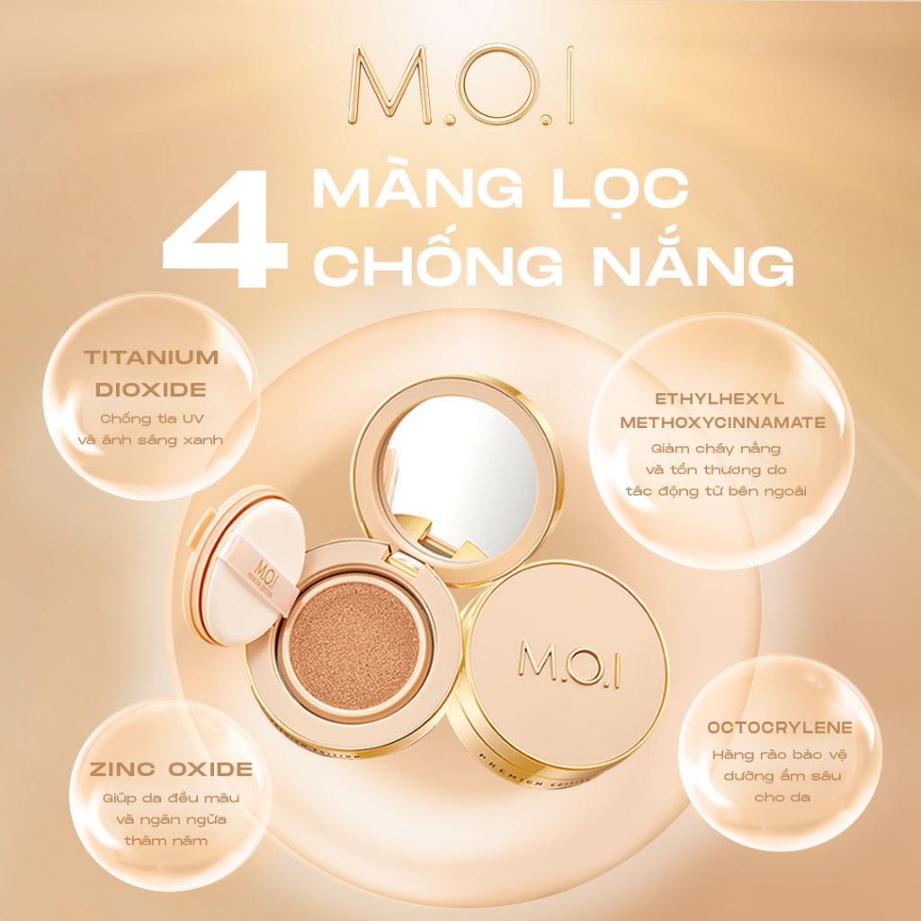 Ảnh Bộ đôi trang điểm MOI Phấn nước che khuyết điểm Premium Baby Cushion và Phấn phủ kiềm dầu Baby Skin Powder 1