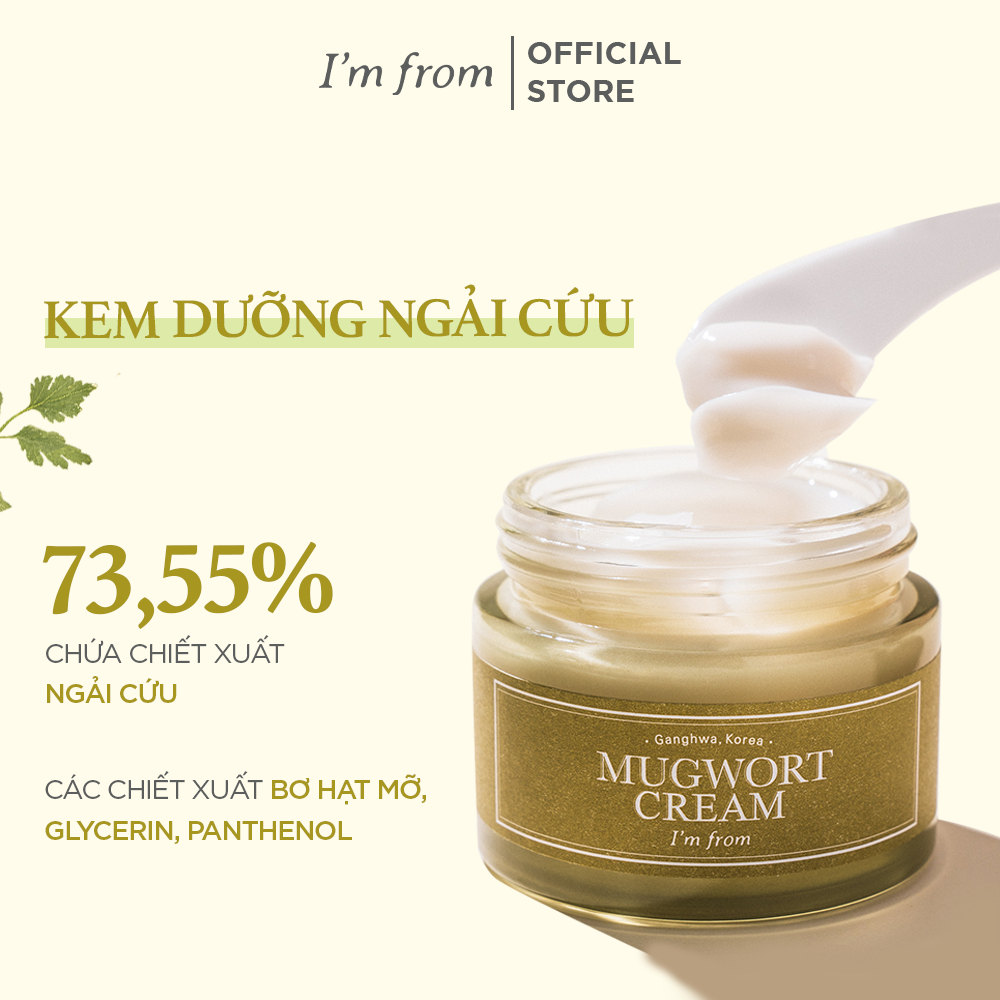 Ảnh Kem dưỡng Ngải Cứu phục hồi, làm dịu cho da mụn I'm from Mugwort Cream 50g 3