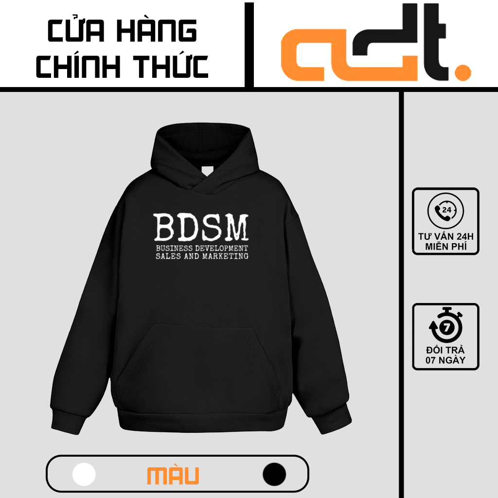 Áo hoodie nỉ BDSM, phong cách trẻ trung năng động form rộng nam nữ đủ size  | Shopee Việt Nam