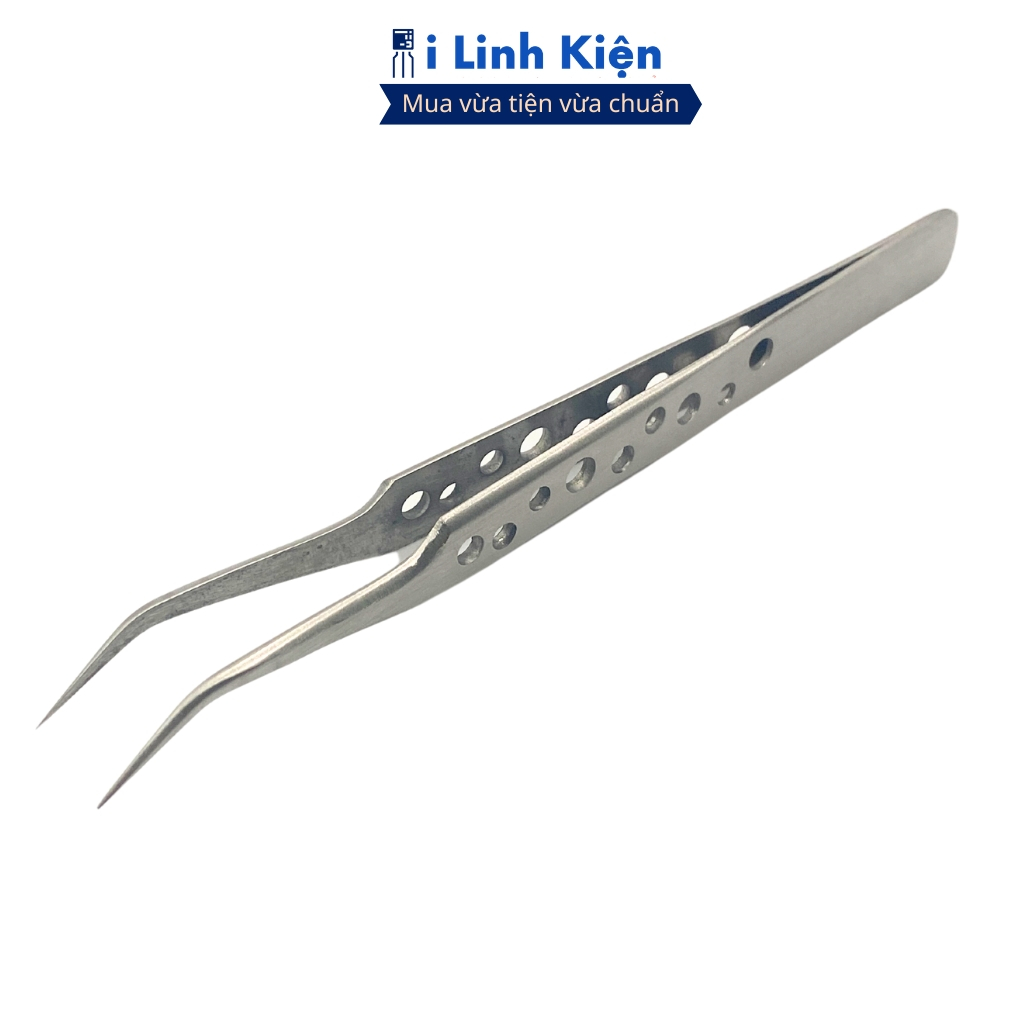 Nhíp gắp linh kiện điện tử màu trắng thép không gỉ dạng lỗ cao cấp chất lượng cao ilinhkien.