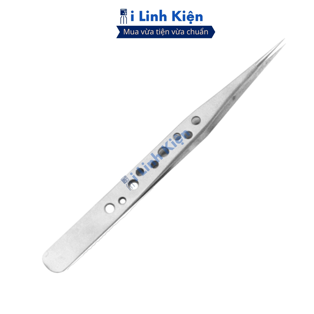 Nhíp gắp linh kiện điện tử màu trắng thép không gỉ dạng lỗ cao cấp chất lượng cao ilinhkien.