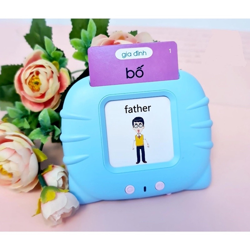 Máy Đọc Thẻ Flashcard Anh-Việt 3 Chế Độ Đọc: Song Ngữ Anh-Việt, Tiếng Anh, Tiếng Việt Kèm Phát Nhạc