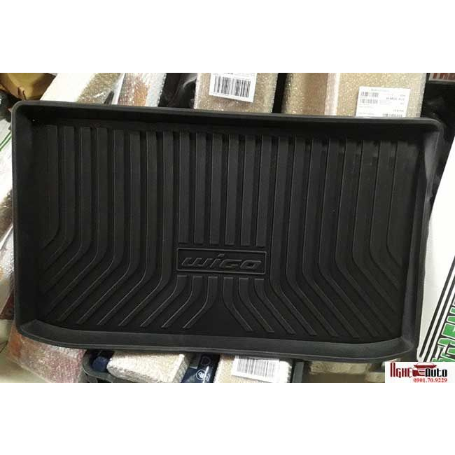 Lót cốp nhựa xe Toyota Wigo 2023, Khay lót côp nhựa chống nước, nhựa dẻo tpo bền bỉ