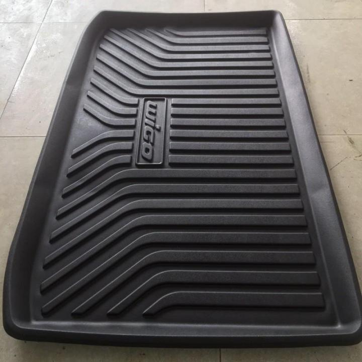 Lót cốp nhựa xe Toyota Wigo 2023, Khay lót côp nhựa chống nước, nhựa dẻo tpo bền bỉ