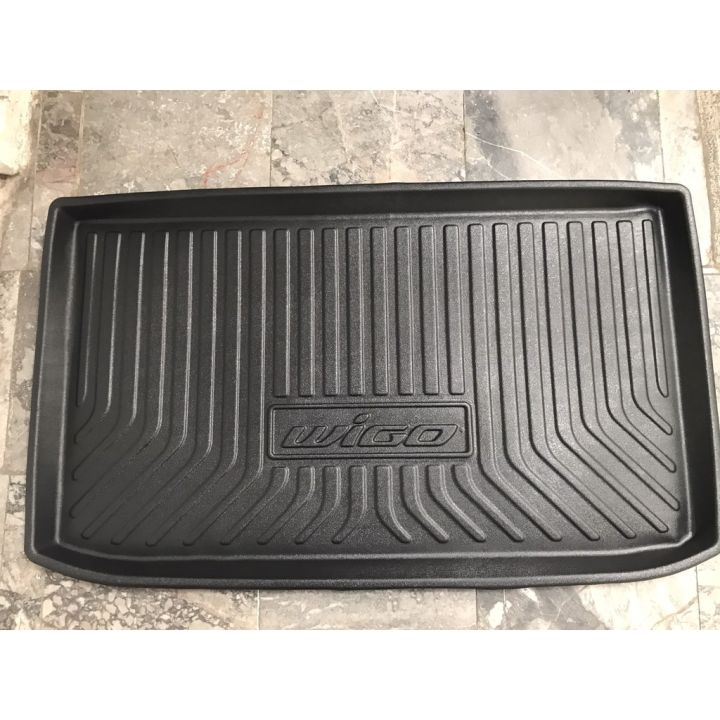 Lót cốp nhựa xe Toyota Wigo 2023, Khay lót côp nhựa chống nước, nhựa dẻo tpo bền bỉ