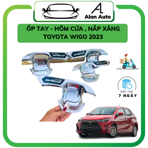 Ốp tay nắm hõm cửa xe Toyota Wigo 2023-2026, Mẫu nhựa MẠ CROM cao cấp. Chống xước cửa