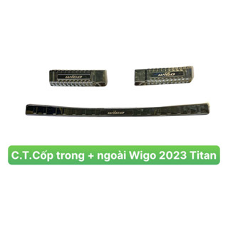 Ốp chống trầy cốp xe Toyota Wigo 2023, Mẫu Titan chống xước cao cấp