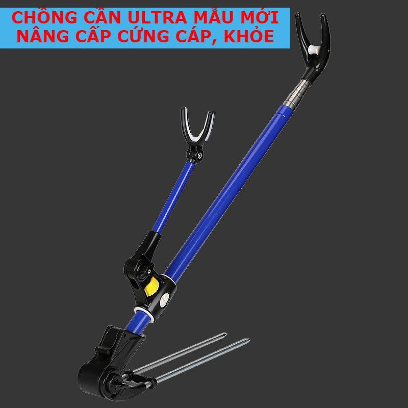 Chống cần câu đài, gác cần câu đài Ultra cacbon cao cấp có sẵn chân cắm đất
