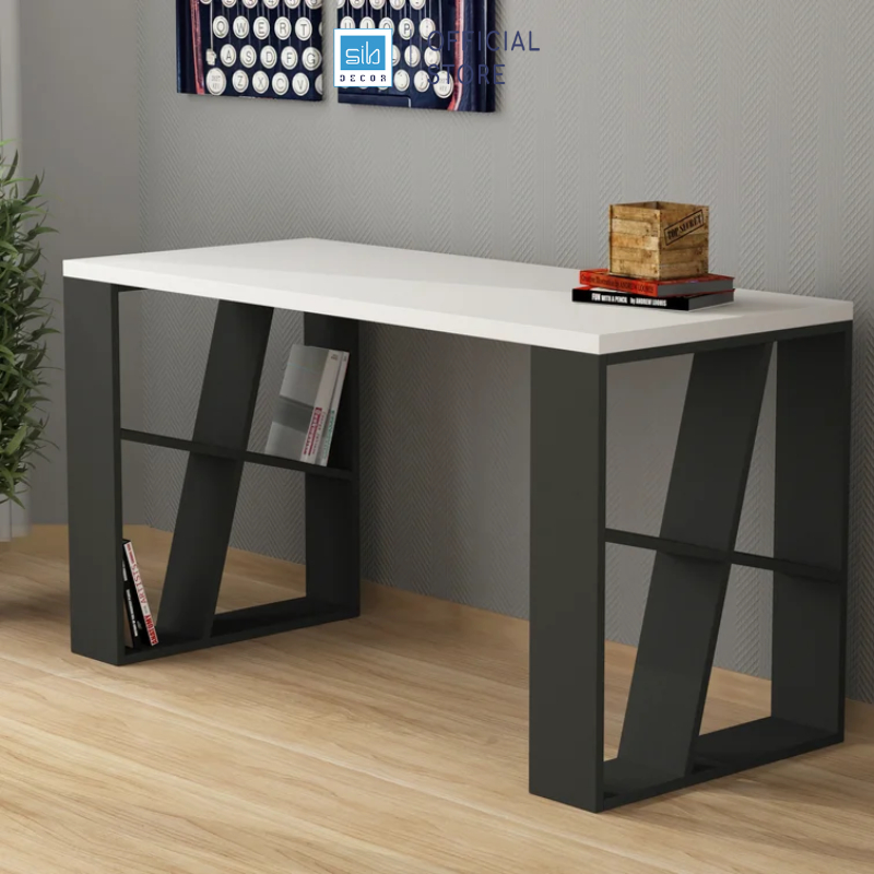 Ảnh Bàn Làm Việc Hiện Đại SIB Decor Với Mặt Bàn Dày 25mm, 2 Chân Cách Điệu Chắc Chắn BLV51 2