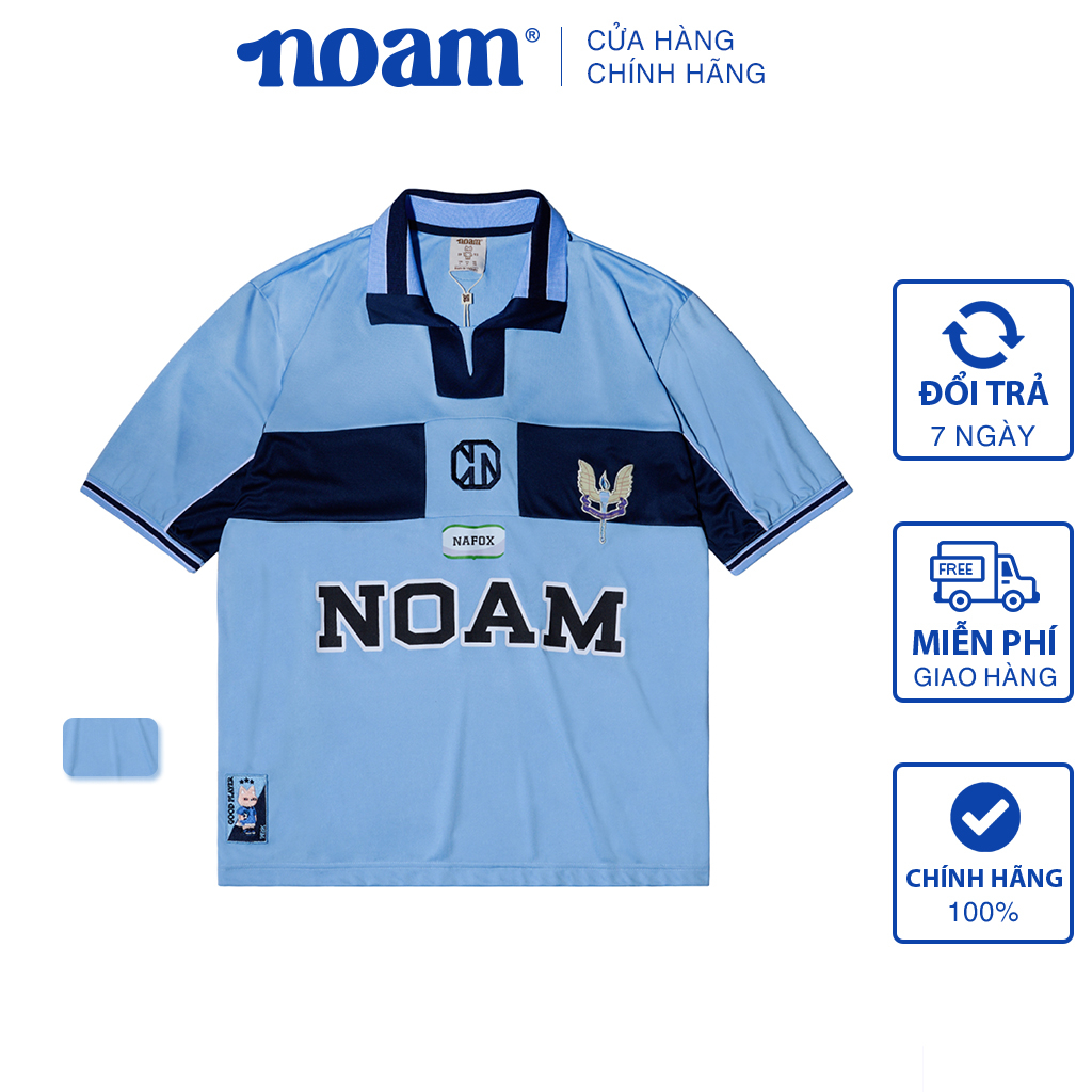 Áo thun Unisex Form rộng NOAM Uni Polo năng động cá tính – Màu xanh