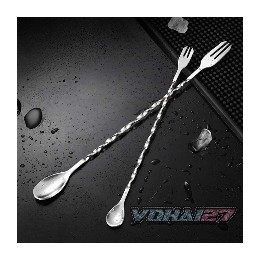 Muỗng/Thìa pha chế bar xoắn 2 đầu 26cm/32cm